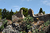 Cefal - The 'Rocca' . The archaeological area of the stores and ovens.