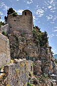 Cefal - The 'Rocca' . Stone building of the barrack area above the first gateway.