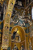 Palermo - Palazzo dei Normanni, Cappella Palatina: particolare dell'abside della navata di destra. 