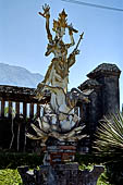 Mother Temple of Besakih - Bali. statue of Saraswati at the entrance of the complex. 