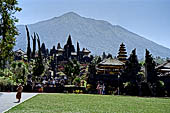Pura Basukian Puseh Jagat with the Gunung Augung in the  background - Mother Temple of Besakih - Bali 