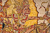 Klungkung - Bali. The Kerta Gosa palace, paintings of the lower levels which illustrate the story of Bhima Swarga who venture in the hell. Raksasa described with a grim and spooky face.
