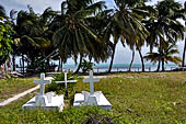 Caye Caulker - Graveyard along the shoreline.