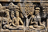 Borobudur reliefs - First Gallery, South-Eastern side - Panel 15.