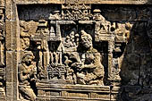 Borobudur reliefs - First Gallery, South side - Panel 27.