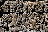 Borobudur, reliefs of the Second Gallery balustrade, Panel 42. Unidentified scene from the Jataka.