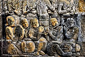 Borobudur reliefs - First Gallery, South side - Panel 19.
