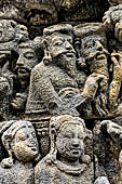 Borobudur, relief of the upper galleries