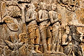 Borobudur reliefs - First Gallery, Western side - Panel 67.
