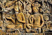 Borobudur reliefs - First Gallery, Northern side - Panel 77.