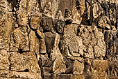 Borobudur reliefs - First Gallery, Northern side - Lalitavistara. Panel 80. Gods offering magical food.