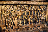 Borobudur, relief of the upper galleries
