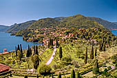 Bellagio, villa Serbelloni: panorama dei due laghi