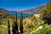 Bellagio, villa Serbellonii, panorama sul lago di Como