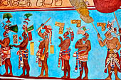 Chetumal - Museo de la Cultura Maya, reproduction of the frescos of the first chamber of The Temple of the Murals at Bonampak.