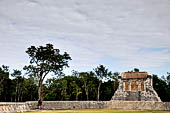 Chichen Itza - The Ball Game, with the Temple of the Bearded Man (Templo del Hombre Barbado) on the North. 