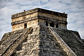 The Pyramid of Kukulcan, or the Castle (el Castillo), the most imposing structure at Chichen Itza. The upper temple. 