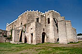 Izamal - Convent of San Antonio de Padua (XVI c), massive apses of the church.