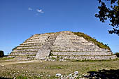 Ruins of the massive Maya pyramid, Kinich Kakmó, in Izamal