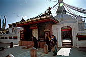 Bodhnath - the entrance gate where it starts the path that reaches the top of the stupa. 