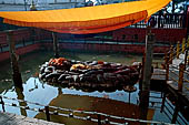 Budhanilkantha - statue of Sleeping Vishnu (Jalasayana Narayan) lay on the water.