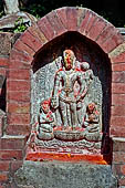 Changu Narayan - stone sculpture of Avalokitesvara (large platform of the East side of the courtyard). 