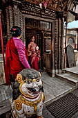 Kathmandu - the Indrani temple on the oriental bank of the Vishnumati river.