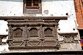 Kathmandu - wooden window of traditional nepali house.