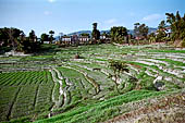 Rural landscape on the road that from Kathmandu goes to Nagarkot. 