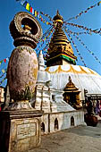 Swayambhunath - caityas are scattered around the stupa area.