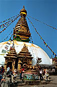 Swayambhunath stupa - The great vajra (dorje), at the top of the stairway ascending the hill.