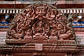 Sankhu - Vajra Jogini Temple. Wooden torana of the two-tiered pagoda temple dedicated to Ugratara. 