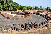 Lalitgiri - Apsidal Chaitya, surrounded by a number of votive small stupas. 