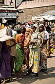 Orissa - Puri, the Grand road, the main street of Puri. Lined with bazaars and stalls the road is is usually jammed with pilgrims. 