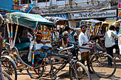 Orissa - Puri, the Grand road, the main street of Puri. Lined with bazaars and stalls the road is is usually jammed with pilgrims. 