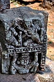 Ratnagiri - Sculpture fragments in front of the main monastery. 
