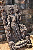 Ratnagiri - entrance porch of the main monastery - image of Avalokiteshvara with at his feet Hayagriva his wrathful attendant. 