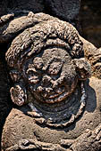 Ratnagiri - entrance porch of the main monastery - detail of Hayagriva, the wrathful attendant on the Avalokiteshvara image. 