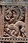 Ratnagiri - details of the beautifully decotated portal of the main monastery 