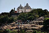 Khandagiri hill, with the modern Jain temple on top.