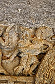 Udaigiri Ganesh Gumpha cave 10 - the left tableau - the abduction of the woman