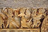 Udaigiri Ganesh Gumpha cave 10 - the left tableau - the abduction of the woman