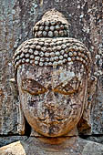 Udayagiri - the Monastery n 2 of Udayagiri II complex. Detail of  Buddha image in bhumisparsamudra.