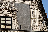 Catania Palazzo Biscari - the richly decorated windows of the facade overlooking the marina. 