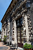 Catania Palazzo Biscari - view of the balcony on the facade overlooking the marina.
