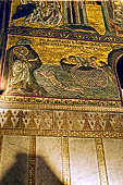 Monreale - Cattedrale di Santa Maria Nuova. Particolare del ciclo musivo con l'apparizione di Ges al lago di Tiberiade con la pesca miracolosa.