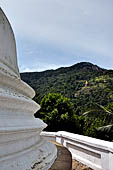 Aluvihara cave temples - The white dagoba at the top of the complex offers fine views of the surroundings. 