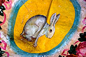 Aluvihara cave temples - Cave 1. Painting of Hare in the moon. 