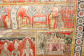 Dambulla cave temples - Cave 2, Maharaja Vihara (Temple of the Great Kings) Kandyan-style paintings in with scenes from the Buddha life. 