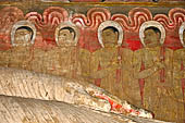 Dambulla cave temples - Cave 2, Maharaja Vihara (Temple of the Great Kings) detail of the statue of the reclining Buddha. 